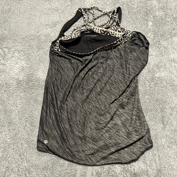 Lululemon Tank Womens 10 Wild Bra Performance Shirt Gray - Picture 2 of 6